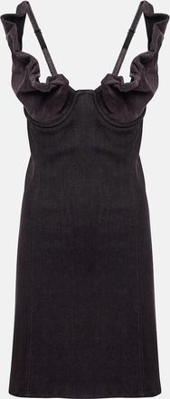 Y / Project Ruffled denim minidress