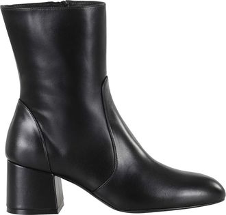 Stuart Weitzman Essentialist Enkellaars - Dames - Laarzen met Hak - Zwart - 41 1/2 EU - Leer - Schoenen