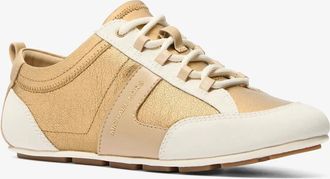 Michael Kors Keely Color-Block Metallic Leather Trainer