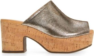 Chocolat Blu Womens Gadis Platform Sandal In Gunamental Leather