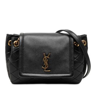 Saint Laurent Pre-owned Saint Laurent Mini Quilted Lambskin Monogram Nolita Bag Ladies EZYKZGLRLASE0788