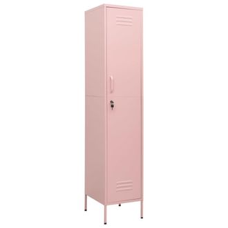 vidaXL Armario Taquilla De Acero Rosa 35x46x180 Cm Vidaxl