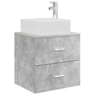 vidaXL Vanidad Con Lavabo De Pared Gris Hormig&oacute;n 49,5 X 41 X 63 Cm Vidaxl