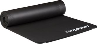 Relaxdays 2 Esterillas Yoga Plegables Y Acolchadas, Colchonetas Fitness, Mat Ejercicios En Casa, Pilates, Caucho, 60x180 Cm, Negro