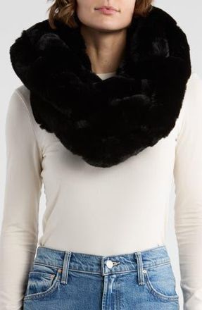 Kurt Geiger Faux Fur Infinity Scarf in Black at Nordstrom Rack