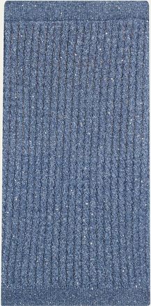 Brunello Cucinelli Linen Dazzling Cable Open-Knit Midi Skirt