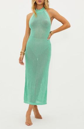 Beach Riot Romee Halter Cover-Up Dress in High Tide at Nordstrom, Size Medium