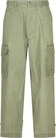 Kenzo Groene Cargo Broek met Zakken - Heren - Straight fit broeken - Groen - M - Broeken
