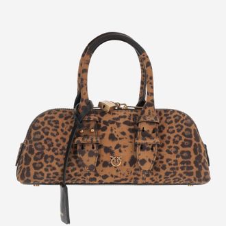 Pinko Pinko Escape horizontale Bowlingtasche aus Wildleder