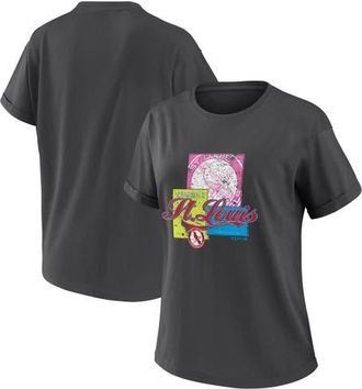 WEAR by Erin Andrews Womens WEAR by Erin Andrews Charcoal St. Louis Cardinals Domestic Box Color Boyfriend T-Shirt at Nordstrom, Size X-Small