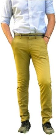 Mason's Slim Fit Katoen Stretch Broek - Heren - Chinos - Groen - XS - Katoen - Broeken