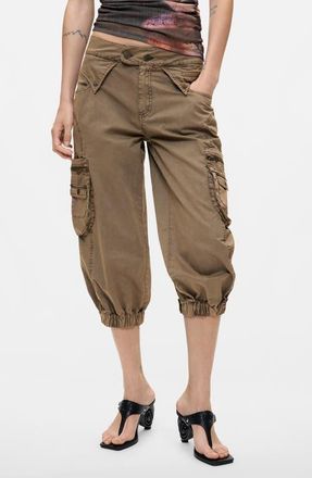 Desigual Capri Cargo Pants in Medium Beige at Nordstrom, Size 42