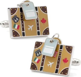 Cufflinks Inc. Traveler Suitcase Cuff Links in Tan at Nordstrom