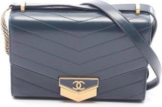 Chanel Pre-owned Shoulder Bag - Dames - Vintage Schoudertas - Groen - ONE Size - Leer - Vintage