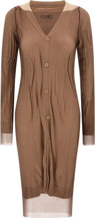 Maison Margiela Beige Trapped double layer dress