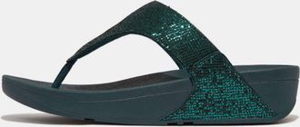 FitFlop Womens Fit Flop Lulu Glitterball Toe-Post Sandals in Teal