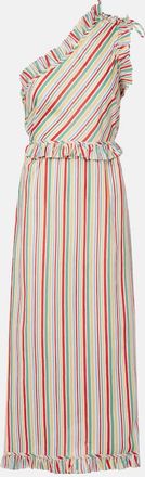 Rixo Abito midi Arabelle in cotone a righe