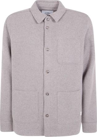 Les Deux Wool Overshirt - Heren - Casual Overhemden - Beige - L - Wol - Overhemden