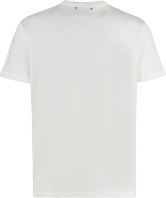 Golden Goose Mens Cotton Crew-Neck T-Shirt White T-Shirts And Polos