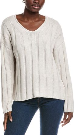 Fort&eacute; Cashmere Wide Rib Sweater