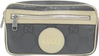 Gucci Pre-owned Belt Bags, female, Gray, Size: ONE SIZE Pre-owned Off The Grid GG Nylon Waist Bag
