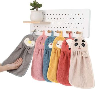 OEM Juego De 6 Toallas De Mano Con Forma De Animales Adorables: Toallas Absorbentes Para Colgar En La Cocina Y El Ba&ntilde;o, De Secado R&aacute;pido, Ideales Para Ni&ntilde;
