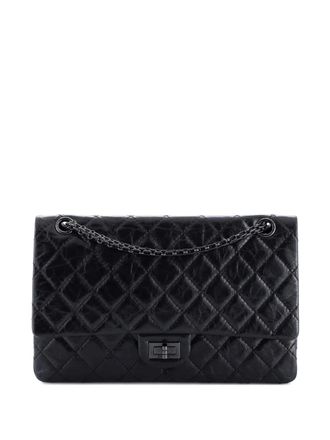 Chanel So Black Reissue 2.55 Flap Bag Quilted Glazed Calfskin 226 shoulder bag - Nero