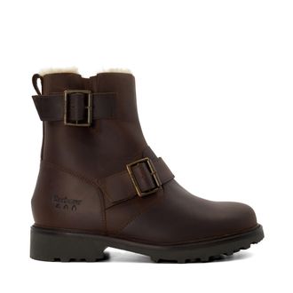Dune London Womens Barbour Ladies Derwent - Fleece Lined Boots - Brown Leather - Size UK 8