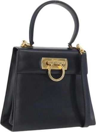 Ferragamo Pre-owned Handbags, female, Blue, Size: ONE SIZE Pre-owned Hand Bag