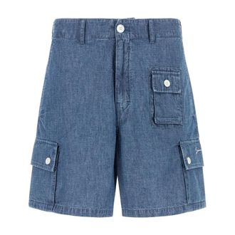 Givenchy Denim Shorts, male, Blue, Size: W34 Chambray Cargo Shorts