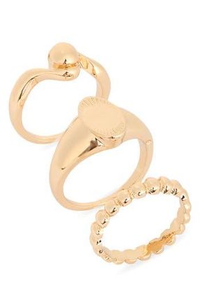 Nordstrom Rack Set of 3 Rings in Gold at Nordstrom Rack, Size Medium/large