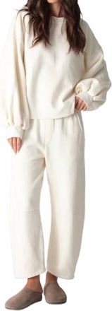 Electric & Rose Balloon Crewneck Sweatshirt In Ivory