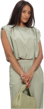 Refined Department Refined Department, Dames, Tops, Groen, Maat: M Linnen