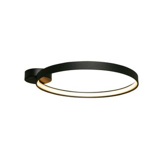 Netlighting Circle Integrated LED Semi Flush Light Matt Black 3870lm 3000K