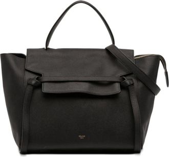 Celine Pre-owned Handbags, female, Black, Size: ONE SIZE Pre-owned Grained Leather Handbag