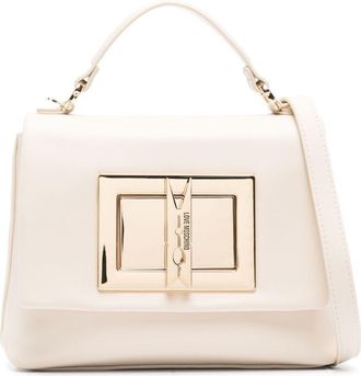 Love Moschino debossed-logo tote bag - women - Polyurethane - One Size - Neutrals