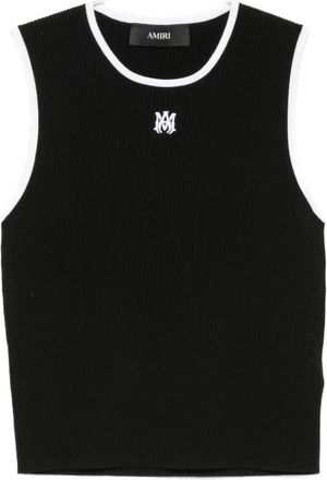 Amiri Top Awtokn 1052 001 - Dames - Tops zonder mouwen - Zwart - XS - Tops