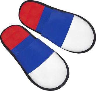 Generic Russian Flag Unisex Slippers Warm Shoes Slip On House Slippers For Winter Outdoor Indoor M