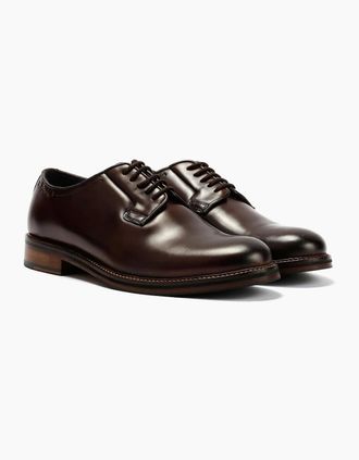 Ben Sherman Mens Ben Sherman Hoxton Brush Off Leather Mens Brown Lace-Up Shoes - Size: 11