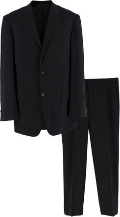 Jil Sander Black Single Breasted Wool Blend Suit Size XL