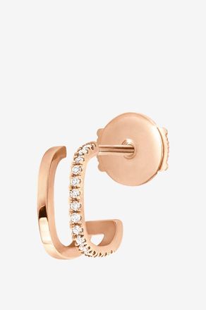 Vanrycke Ohrstecker für das rechte Ohr aus Roségold und Diamanten Charlie