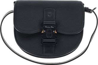 Dior Pre-owned Mens Mini Gallop Messenger Bag in Black Calfskin Leather - One Size