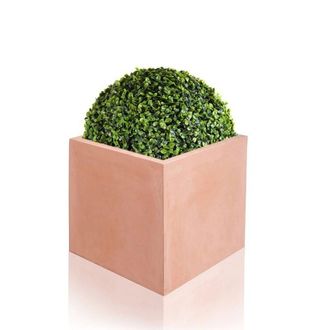 PRIMROSE 50cm Terracotta Fibre XL Cube Planter