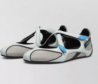 The Attico floor 01 logo ballet flats mesh