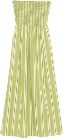 Faithfull The Brand Jamie Midi Striped Smocked Dress