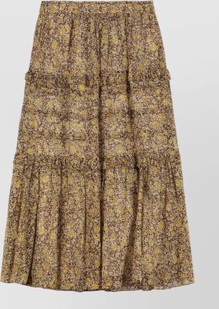 Isabel Marant volomia long tiered cotton voile skirt