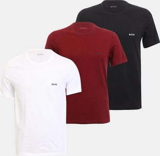 HUGO BOSS Mens Classic 3 Pack Logo Underwear T-Shirts - Multi - Size: 36