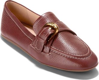 Cole Haan Grand Ambition Alette Buckle Loafer in Mahogany Tumbled Leather at Nordstrom, Size 8.5