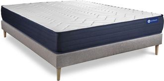 Actisom Somier Gris + Colch&oacute;n Con L&aacute;tex Y Espuma Viscoel&aacute;stica 200 X 200