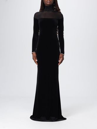 Elisabetta Franchi Abito Red Carpet in velluto e jersey